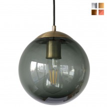 Globe Pendant light with coloured or clear glass Ø 22 cm