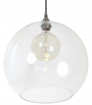 Pendelleuchte mit großer, offener 35 cm-Glaskugel