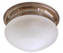 Große Jugendstil-Plafoniere aus Messing PRAG Ø 40 cm