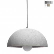 Halbkugel-Hängeleuchte aus Beton, Ø 28 cm