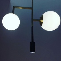 Moderner Art déco-Kugel-Leuchter mit Downlight-Spot von Örsjö Belysning, Bild 17