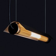 ITT 360° WING: LED-Röhren-Hängeleuchte mit Flügel-Schirm, 40-160 cm