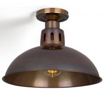 Industrie-Deckenleuchte aus Messing Ø 30 cm
