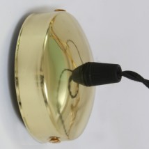 Irische Scherenleuchte aus Messing ACCORDION von Aire Lighting, Bild 9: Die Wandrosette verbirgt den Stromauslass (Oberfläche momentan nicht lieferbar)