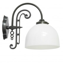 Verspielte Jugendstil Wandlampe aus Messing von Jugendstil-Leuchtenwerkstatt, Bild 4: Das Modell mit brünierten Messingteilen