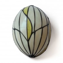 Halbrunde Jugendstil-Wandleuchte aus Tiffanyglas „Knospe“