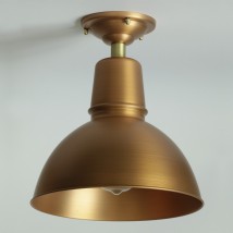 Kupfer-Deckenleuchte KÖLN Ø 20-50 cm von Bolich, Bild 7: Deckenleuchte mit Kupfer-Schirm (mattlackiert, hier mit Ø 250 mm), Muffe und Hutmuttern Messing