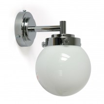 Kleine Glaskugel-Wandleuchte mit opalem Glas Ø 12 cm