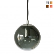Kleine Pendelleuchte mit klarer oder farbiger Glaskugel Ø 15 cm