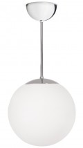 Verchromte Kugel-Deckenleuchte GLOBO mit weißem Glas von KH Verkstad, Bild 7: Modell 2 (Ø 25 cm)