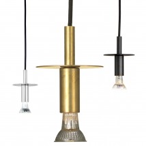 Ideal für Theken: Strahler-Pendelleuchte STAR, z.B. Kupfer/Messing