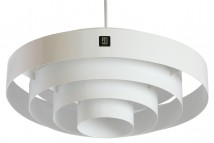 CIRCULAR Hängeleuchte mit konzentrischen Lamellen-Ringen von Bolich, Bild 10: Lamellen-Leuchte, Ø 400 mm, PVC-Kabel (RAL 9016 Verkehrsweiß)
