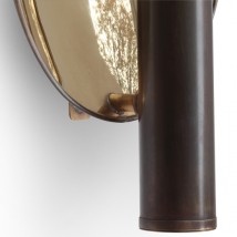 KERZENLEUCHTE 1805 Wandleuchte aus Messing von Atelier Lumin'Art, Bild 5: Ausführung in Alt-Messing mit poliertem Messingreflektor (zweifarbig, bitte anfragen)