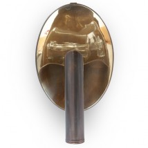 KERZENLEUCHTE 1805 Wandleuchte aus Messing von Atelier Lumin'Art, Bild 4: Ausführung in Alt-Messing mit poliertem Messingreflektor (zweifarbig, bitte anfragen)
