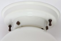 MANSARDA Italienische Landhaus-Kugeldeckenleuchte Ø 20 cm von Aldo Bernardi, Bild 12: Mit schönen Details aus patiniertem Messing