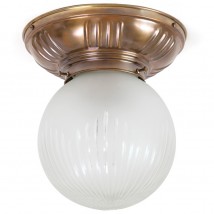 Art Nouveau ceiling light with glass ball PRAG-8