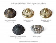 Jugendstil-Wandlampe aus Messing mit Glockenschirm von Jugendstil-Leuchtenwerkstatt, Bild 2