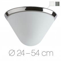 Opalglas-Deckenleuchte DARCIA mit Zierblende, Ø 24 bis 53 cm