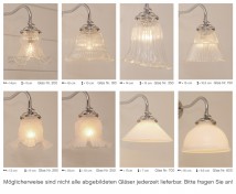 Rustikale Manufaktur-Wandlampe mit Glasschirm GRAMPA von Authent, Bild 6: Die rustikale Wandlampe kann mit einer großen Auswahl an Glasschirmen versehen werden – fragen Sie uns!