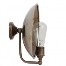 Nostalgische Wandleuchte mit Messing-Reflektor CULL von Aire Lighting, Bild 3: Messing-Ausführung „alt-silbern patiniert“