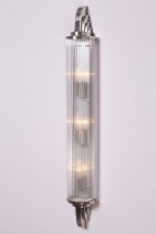 Art Déco Wandleuchte PETIO II von Art Nouveau Lamps, Bild 13: Die Wandleuchte als großes Modell 3 (H: 85 cm) in Messing vernickelt