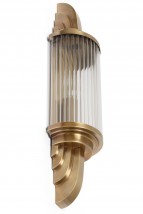 Art Déco Wandleuchte PETIO II von Art Nouveau Lamps, Bild 10: Wandleuchte mit Glasstäben à la Petitot: Modell 1 in Alt-Messing