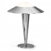 Elegante Art déco-Pilz-Tischleuchte mit Opalglas-Spitze NIKO