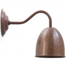 PYGOZA Nostalgische Kupfer-Wandlampe an Bogenarm von Breda Leuchten, Bild 2