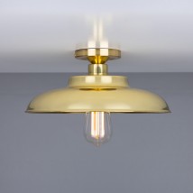 Flache Industrie-Deckenleuchte Ø 32 cm von Aire Lighting, Bild 10: Die flache Industrie-Deckenlampe in der Ausführung Messing poliert