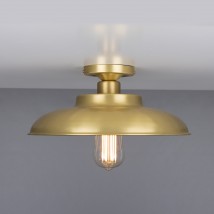 Flache Industrie-Deckenleuchte Ø 32 cm von Aire Lighting, Bild 13: Die flache Industrie-Deckenlampe in der Ausführung Messing satiniert