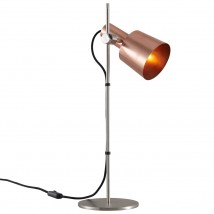 Retro-Tischleuchte mit Messing- oder Kupferschirm CHESTER