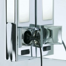 Puristische Bad-Wandleuchte mit IP 44, ideal für Spiegel von Edition Casa Lumi, Bild 8: Modell 3 und 4 (80/100cm) sind auf Anfrage auch mit Schalter oder Tastdimmer und ggf. Steckdose erhältlich (rechts oder links)