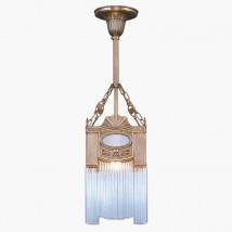 Stile Liberty-Pendelleuchte mit Kristallglas TRENTINO II von Art Nouveau Lamps, Bild 6