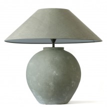 Ceramic vase lamp in grey colour COZOLA
