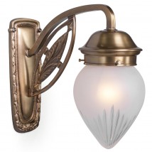 Jugendstil-Wandlampe mit Blattornament PANNONIA IV