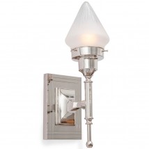 Art Déco-Wandfackel mit spitzem Glas