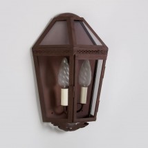 MANSARD Französische Halblaterne aus Messing von Atelier Lumin'Art, Bild 17: Oberfläche Edelrost-Farbe