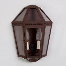 MANSARD Französische Halblaterne aus Messing von Atelier Lumin'Art, Bild 18: Oberfläche Edelrost-Farbe