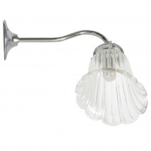 Rustikale Manufaktur-Wandlampe mit Glasschirm GRAMPA von Authent, Bild 20: Die Wandlampe in Chrom mit Glastyp 350