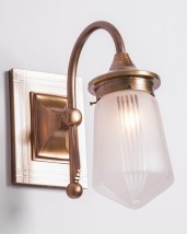 Art Déco-Applique mit Dekorschliffglas ALTO ADIGE I von Art Nouveau Lamps, Bild 11: Alt-Messing