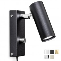 Hochwertiger, kleiner Gelenk-Wandstrahler PUCK mit Dimmer