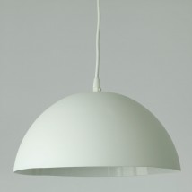 Schlichte Halbkugel-Pendelleuchte Ø 33 cm, weiß-struktur