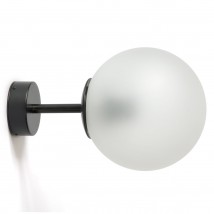 Zeitlose Kugel-Wandleuchte mit 17 cm-Glaskugel (klar, matt oder grau)
