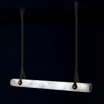 Faszinierende Hängeleuchte mit 120 cm-Röhre aus Alabaster ZEUS