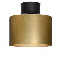 Manufaktur-Deckenleuchte SVERP mit Zylinder-Schirm aus Messing, Ø 15 – 38 cm