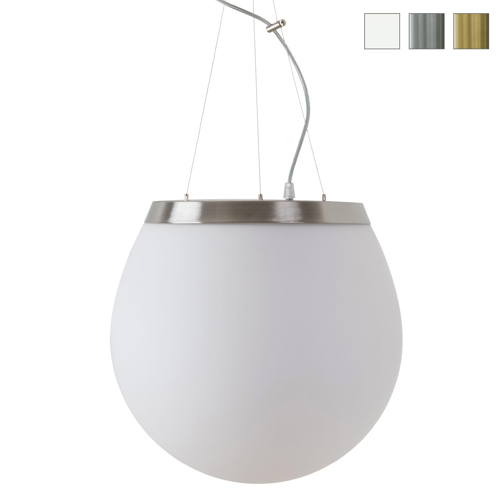 Pendant light DANA T with bulbous glass shade