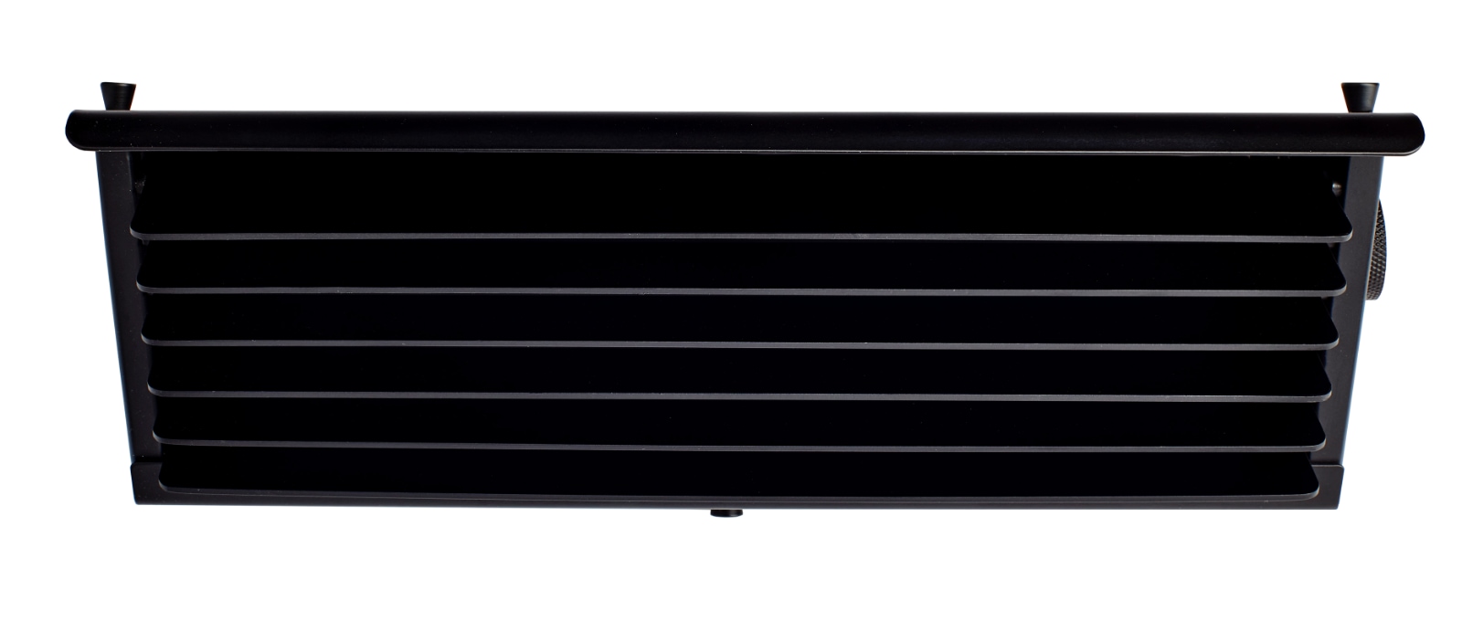 BINY BOX 2 Lamellen-Wandleuchte für gedämpftes Licht, schwarz, 27 cm: Das schwarze Modell ohne Kippschalter