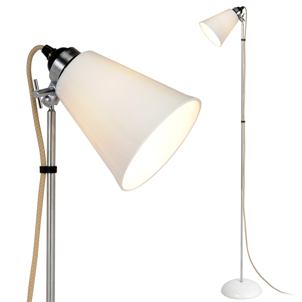 Small floor lamp with ceramic shade FLOWERPOT