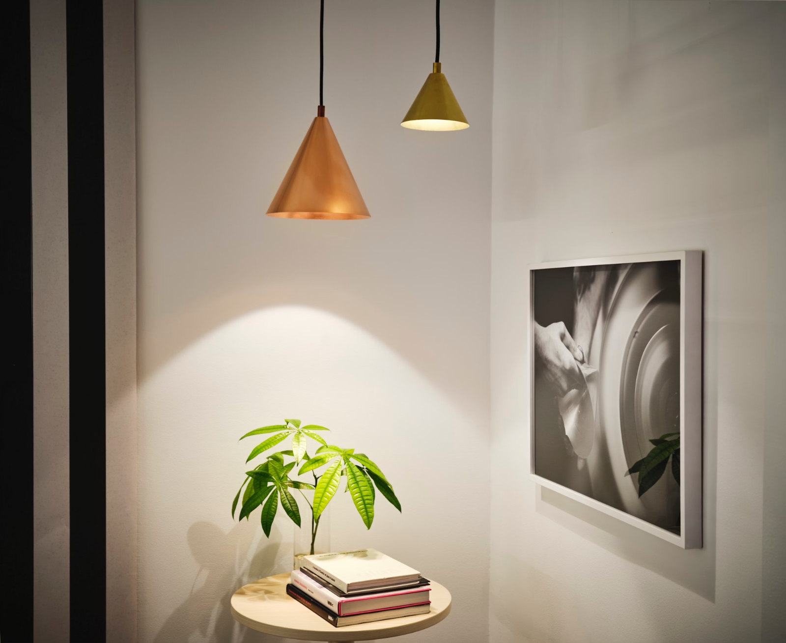 Cone-Shaped Pendant Light TRATTEN made of Copper and Brass, Fig. 3 Cone-Shaped Pendant Light TRATTEN made of Copper and Brass, Fig. 3