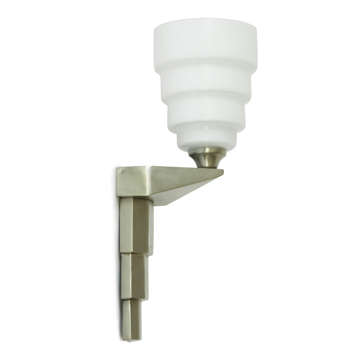 Art déco-Wandleuchte mit gestuftem Opalglas Art déco-Wandleuchte mit gestuftem Opalglas